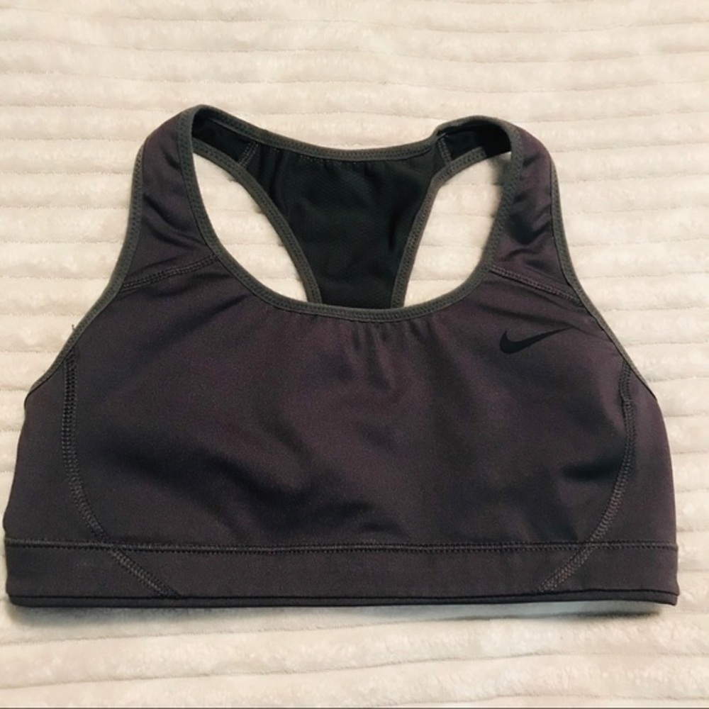 Nike Dri Fit Gray Racerback Sports Bra XSmall XS